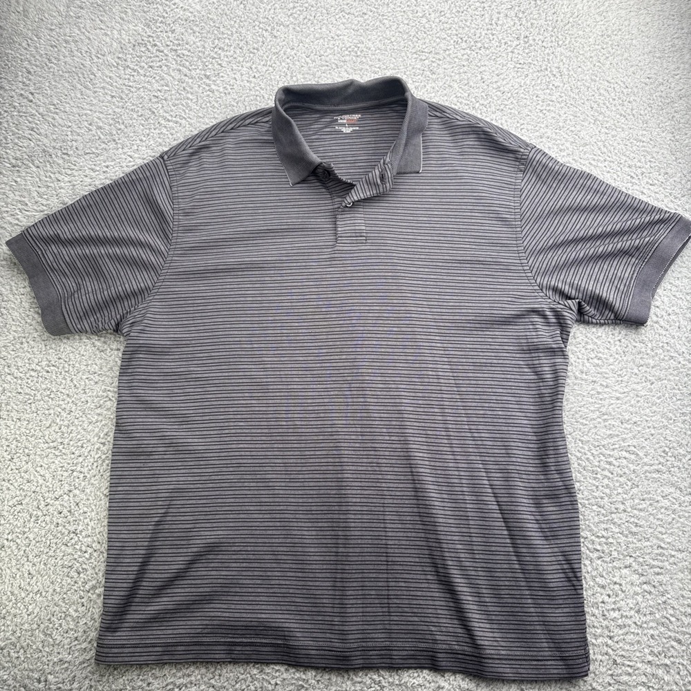 TravelSmart Polo Shirt Mens Large Gray S/S Roundtree & Yorke Travel Smart